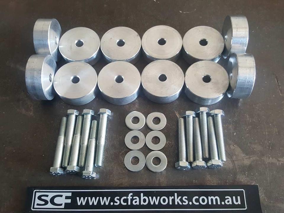 SCF VW Amarok 43mm Body lift kit 4cyl and V6 Southern Cross Fabworks Pty Ltd